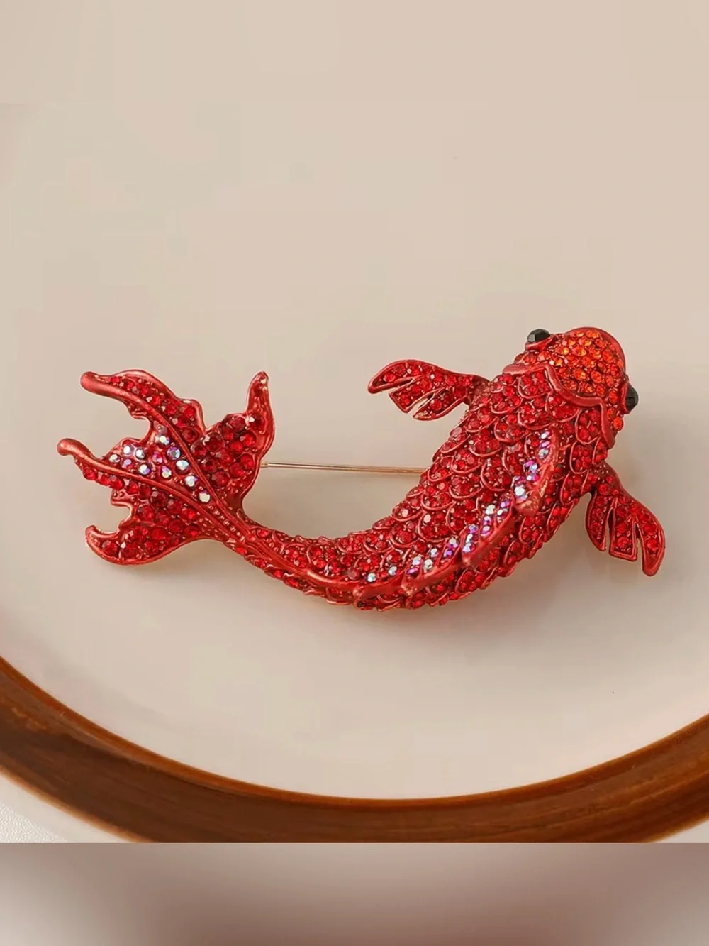 Betsey Johnson Teal & Blue Crystal Fish Brooch Pin  All 3 colors are available